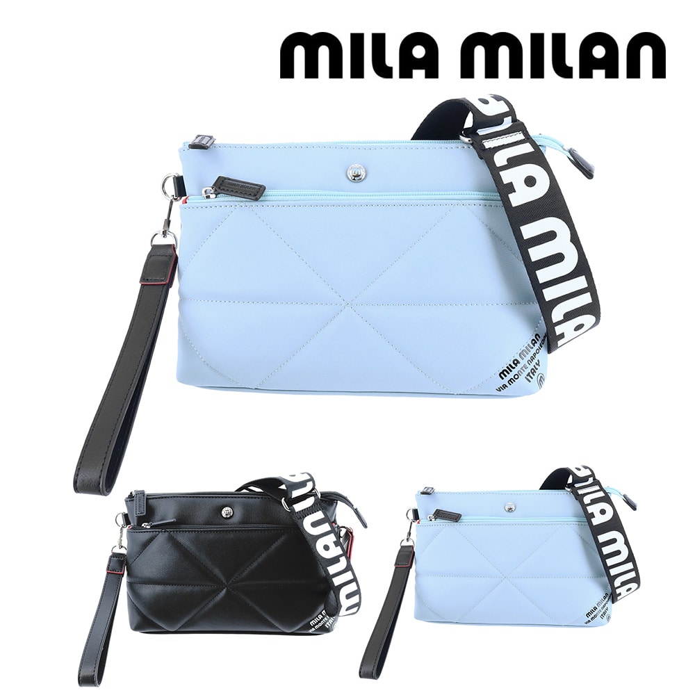 ミラ・ミラン mila milan テトラ 薄型ショルダーバッグ 252121 2.ブルー -blu