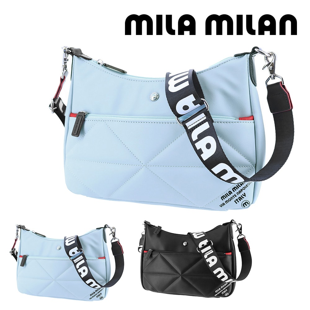 ミラ・ミラン mila milan テトラ 舟形ショルダーバッグ 252122 2.ブルー -blu
