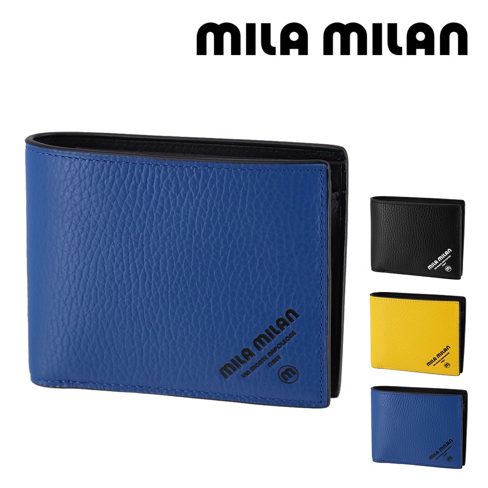 ミラ・ミラン mila milan コパー 二つ折り財布 253624 3.ブルー -60xnvy