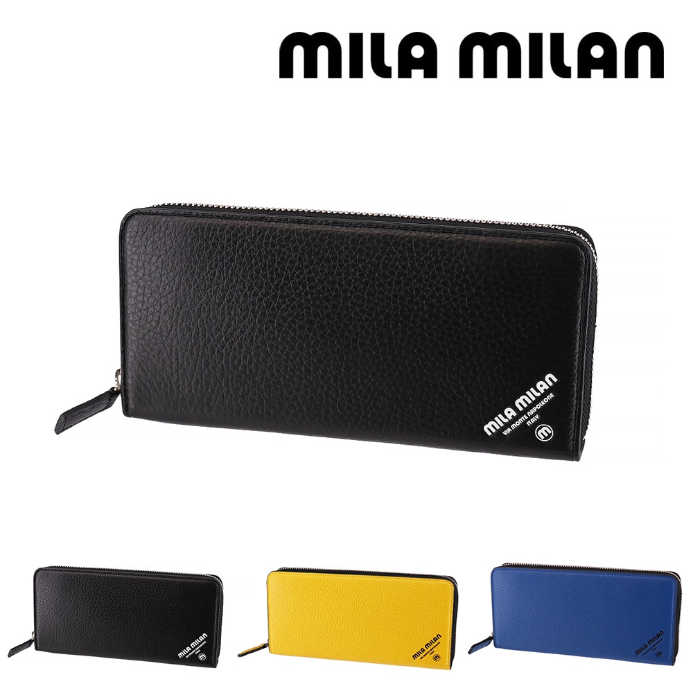 ミラ・ミラン mila milan コパー ラウンドファスナー長財布 253625 1.ブラック -10xblk
