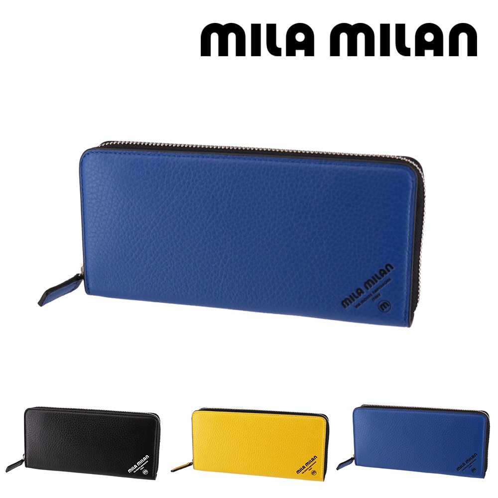 ミラ・ミラン mila milan コパー ラウンドファスナー長財布 253625 3.ブルー -60xnvy