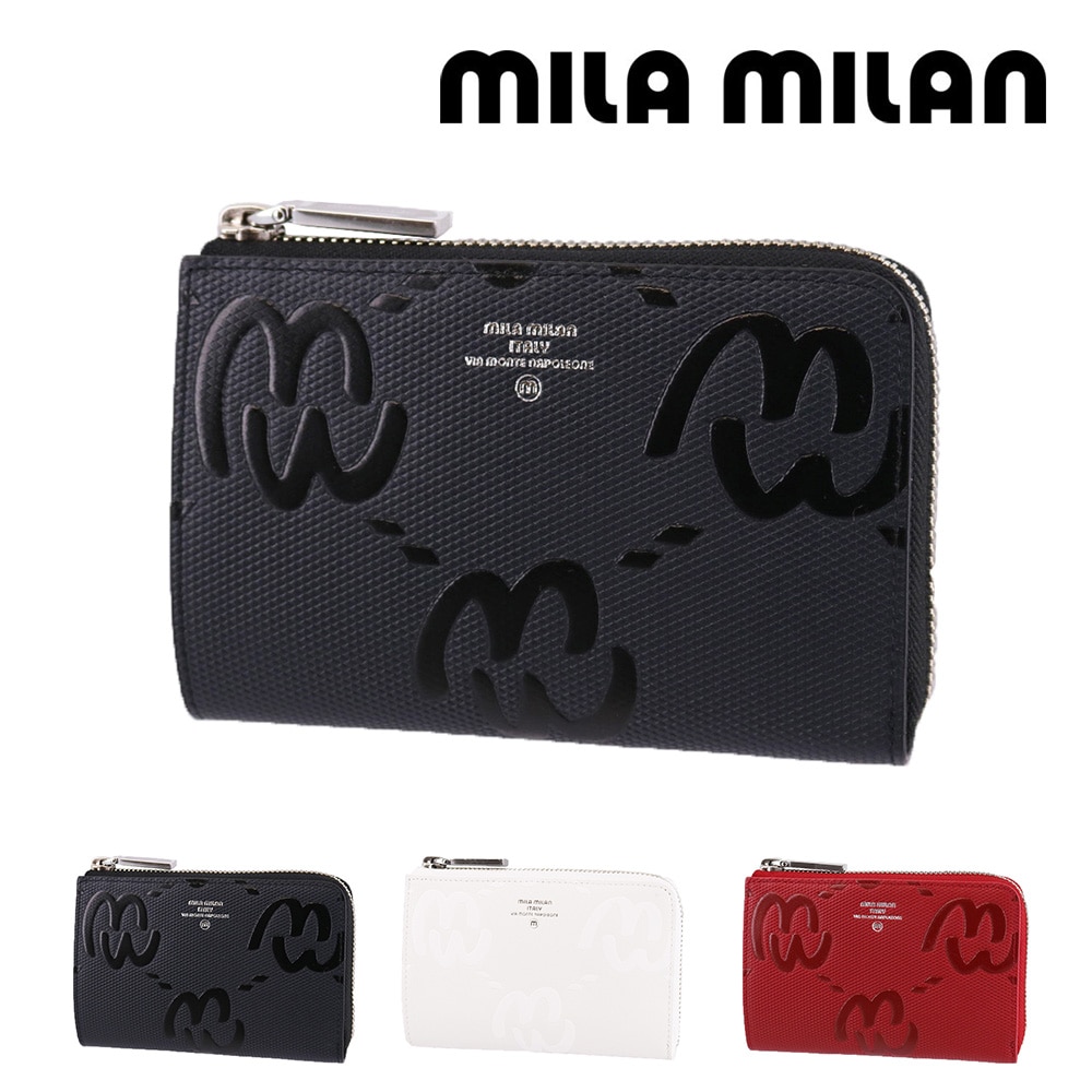ミラ・ミラン mila milan ミオ L字ファスナー二つ折り財布 255614 1.ブラック -10xblk