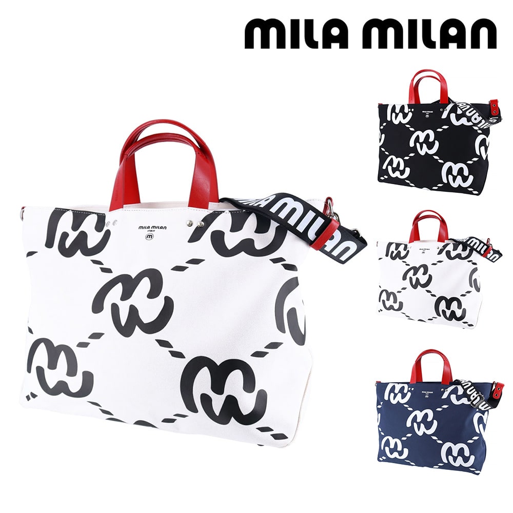 ミラ・ミラン mila milan ミミ 2WAYトートボストンバッグ B4 259712 2.ホワイト -20xwht