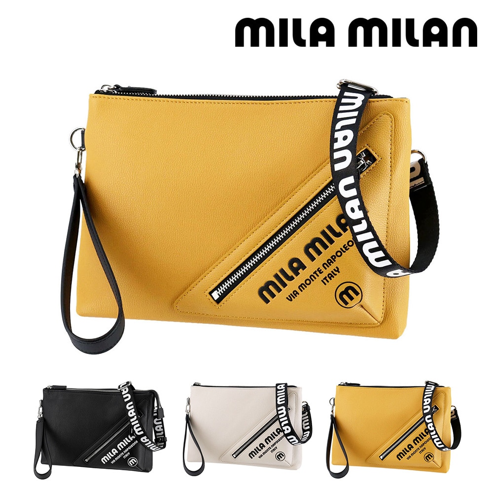 ミラ・ミラン mila milan プリモ 2WAYクラッチバッグ 261111 3.イエロー -52xylw