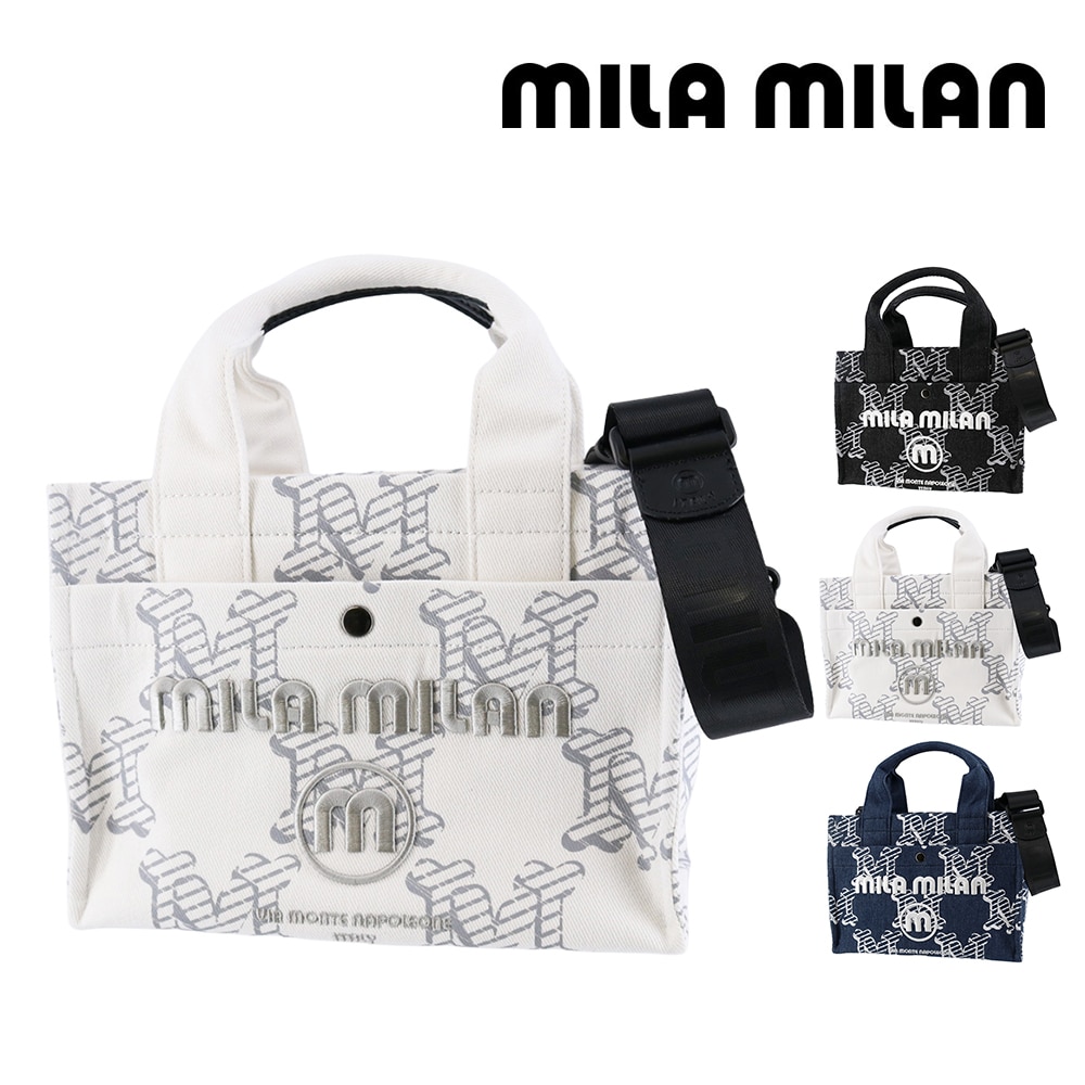 ミラ・ミラン バッグ トートバッグ ショルダーバッグ 2WAY mila milan デニーモ ミニトートバッグ A5サイズ 264521 メンズ レディース 送料無料 誕生日プレゼント ギフト ラッピング無料 【正規代理店】 2.ホワイト -wht