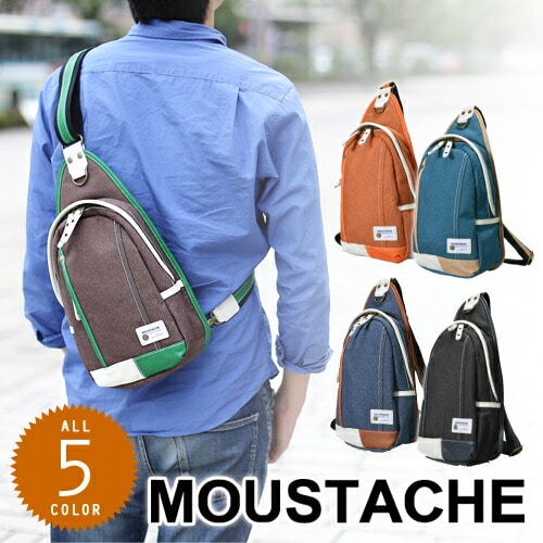 ムスタッシュ MOUSTACHE ボディバッグ ワンショルダー YUQ5763 10xblk 1.ブラック