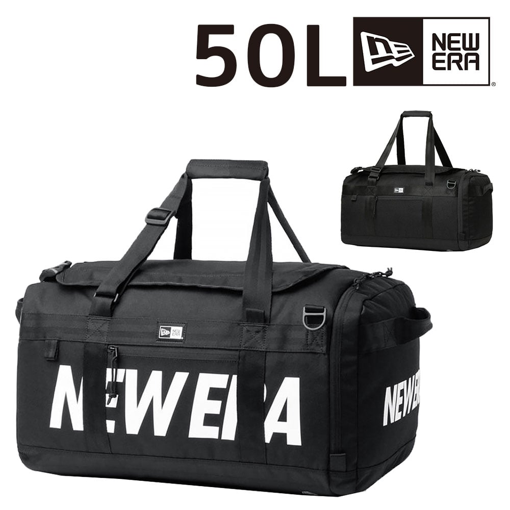 ニューエラ 2WAYダッフルバッグ リュックサック ボストンバッグ New Era クラブダッフルバッグ 50L A3 B4 A4 メンズ レディース 誕生日プレゼント ギフト 【正規代理店】 2.ブラックxホワイト -99x14521343