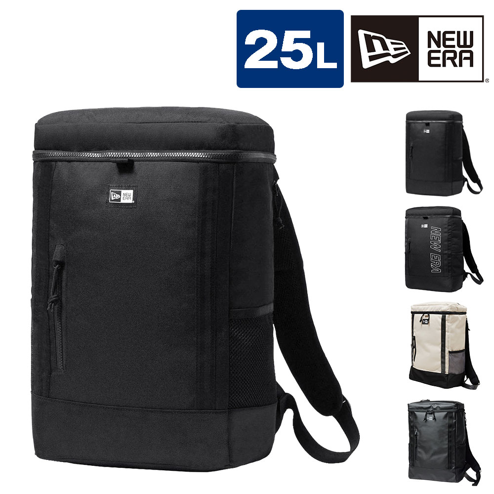 ニューエラ バッグ リュック リュックサック デイパック バックパック ボックスパック ミディアム Mサイズ 25L B4 A4 メンズ レディース キッズ 大容量 誕生日プレゼント ギフト 1.ブラック -99x14521365