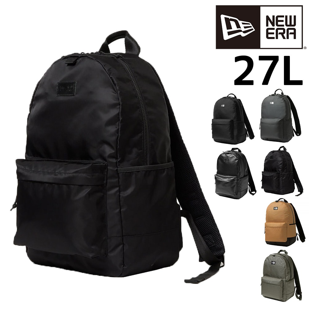 ニューエラ バッグ リュック リュックサック デイパック バックパック 大容量 NEW ERA ライトパック ライトウェイト 27L A4 B5 メンズ レディース キッズ 送料無料 誕生日プレゼント ギフト ラッピング無料 通勤 通学 【正規代理店】 5.ナイロンツイルブラック -99x14392303