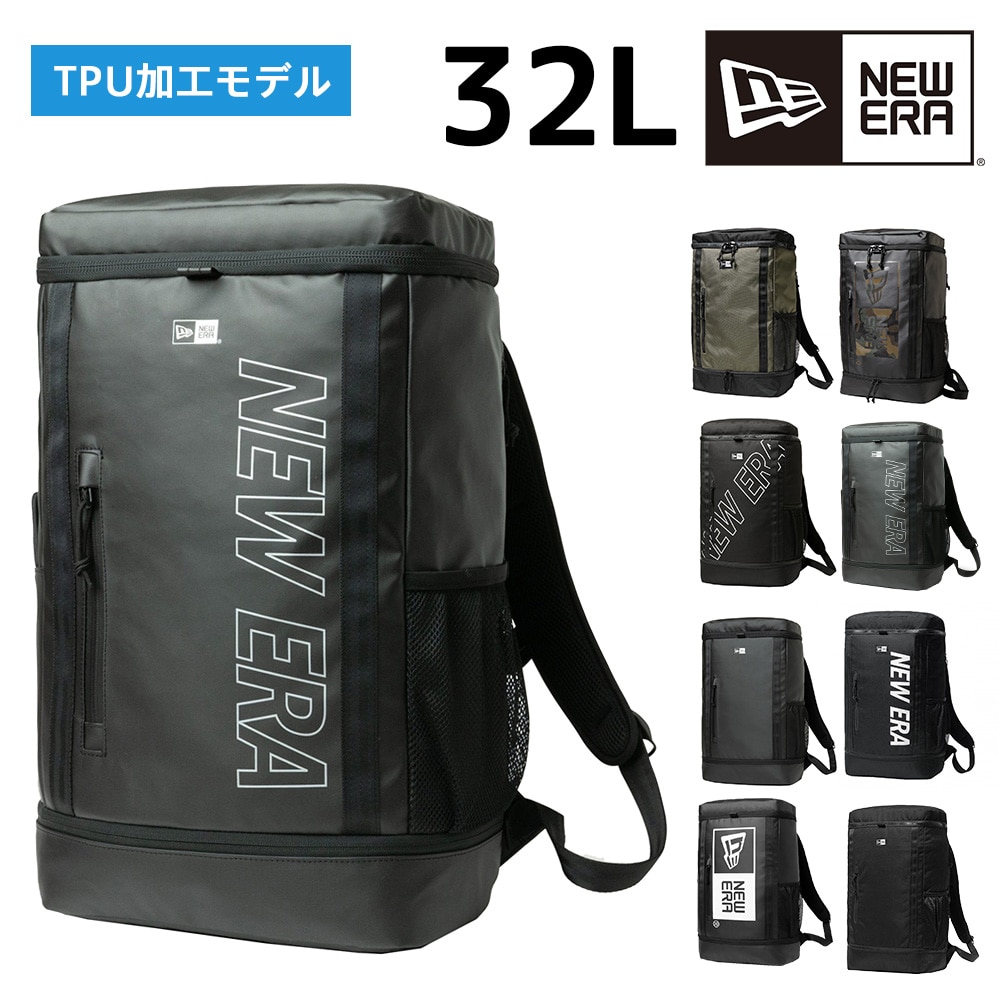 ニューエラ バッグ リュック リュックサック デイパック バックパック 大容量 NEW ERA ボックスパック BOX PACK TPU 32L B4 A4 メンズ レディース キッズ 軽量 送料無料 誕生日プレゼント ラッピング無料 【正規代理店】 5.ブラックxリフレクトシルバーTPU -99x14521358