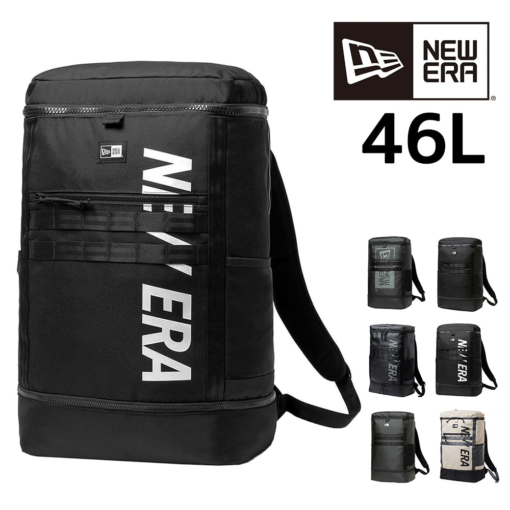 ニューエラ バッグ リュック リュックサック デイパック バックパック 大容量 ボックスパックラージ 46L A3 B4 A4 メンズ レディース キッズ 軽量 誕生日プレゼント ギフト 2.ブラックxホワイト -99x14521368