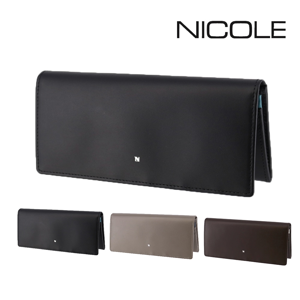 ニコル 財布 長財布 折財布 かぶせ 薄型 小銭入れあり 本革 NICOLE ビブラント 7306303 メンズ レディース 送料無料 誕生日プレゼント ギフト ラッピング無料 【正規代理店】 1.ブラック -10