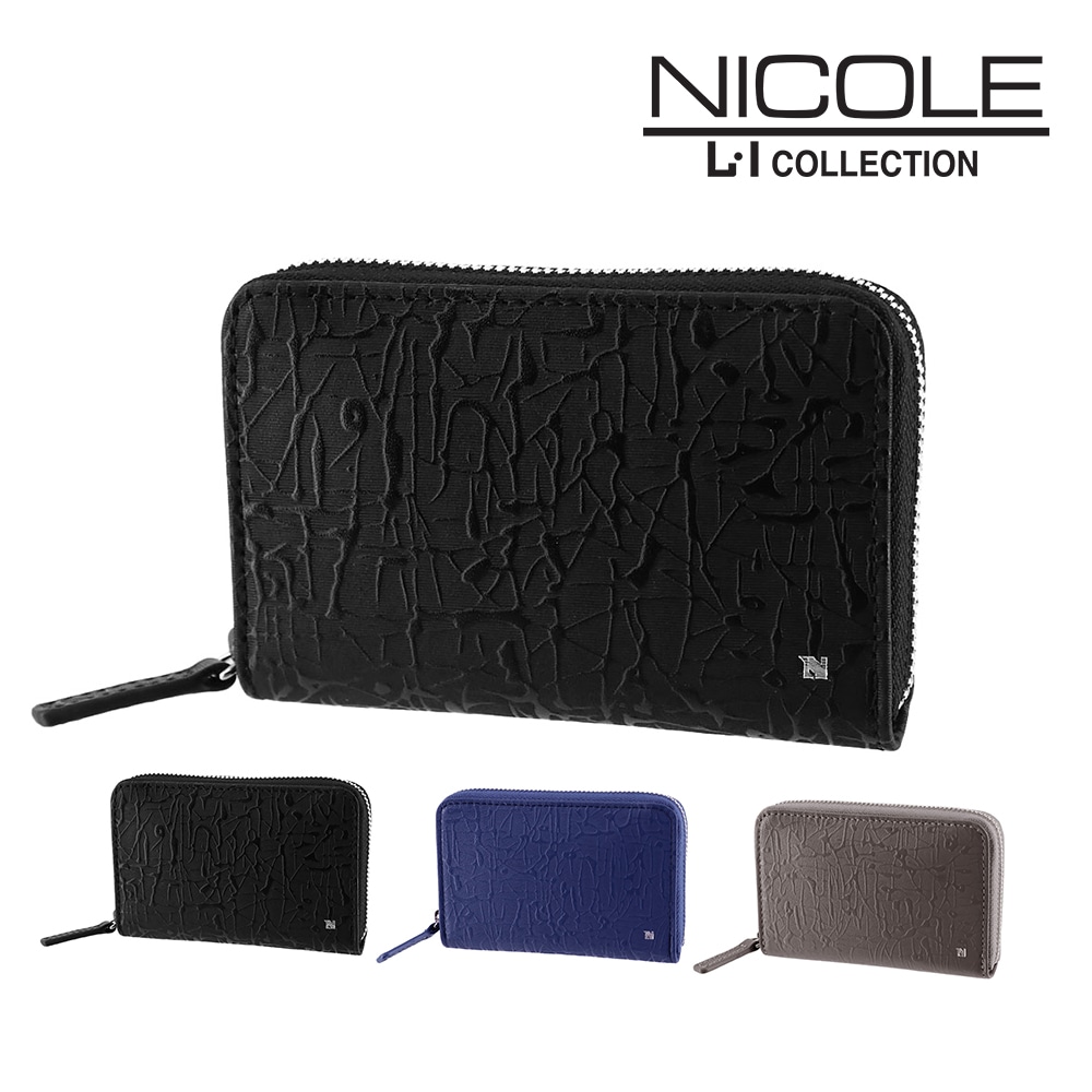 ニコル 財布 コインケース パスケース ボックス型小銭入れ ミニ財布 薄型 本革 NICOLE ハーレー 7306403 メンズ レディース 送料無料 誕生日プレゼント ギフト ラッピング無料 【正規代理店】 1.ブラック -10