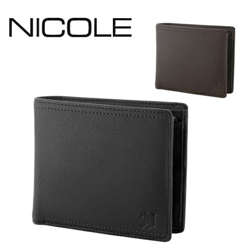 ニコル NICOLE メンディIII 二つ折り財布 7308001(7305601) 1.ブラック 10x10