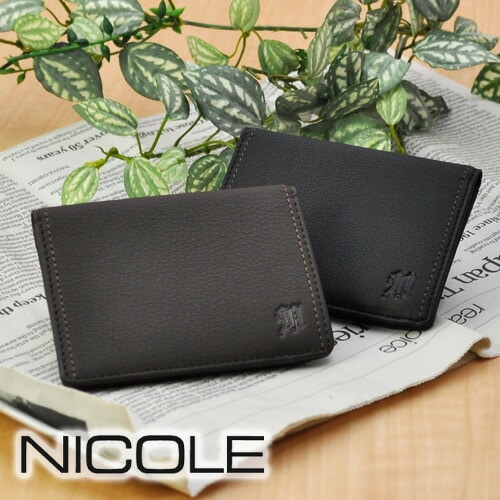 ニコル NICOLE メンディIII 定期入れ 7308007(7305607) 2.チョコ 41x41
