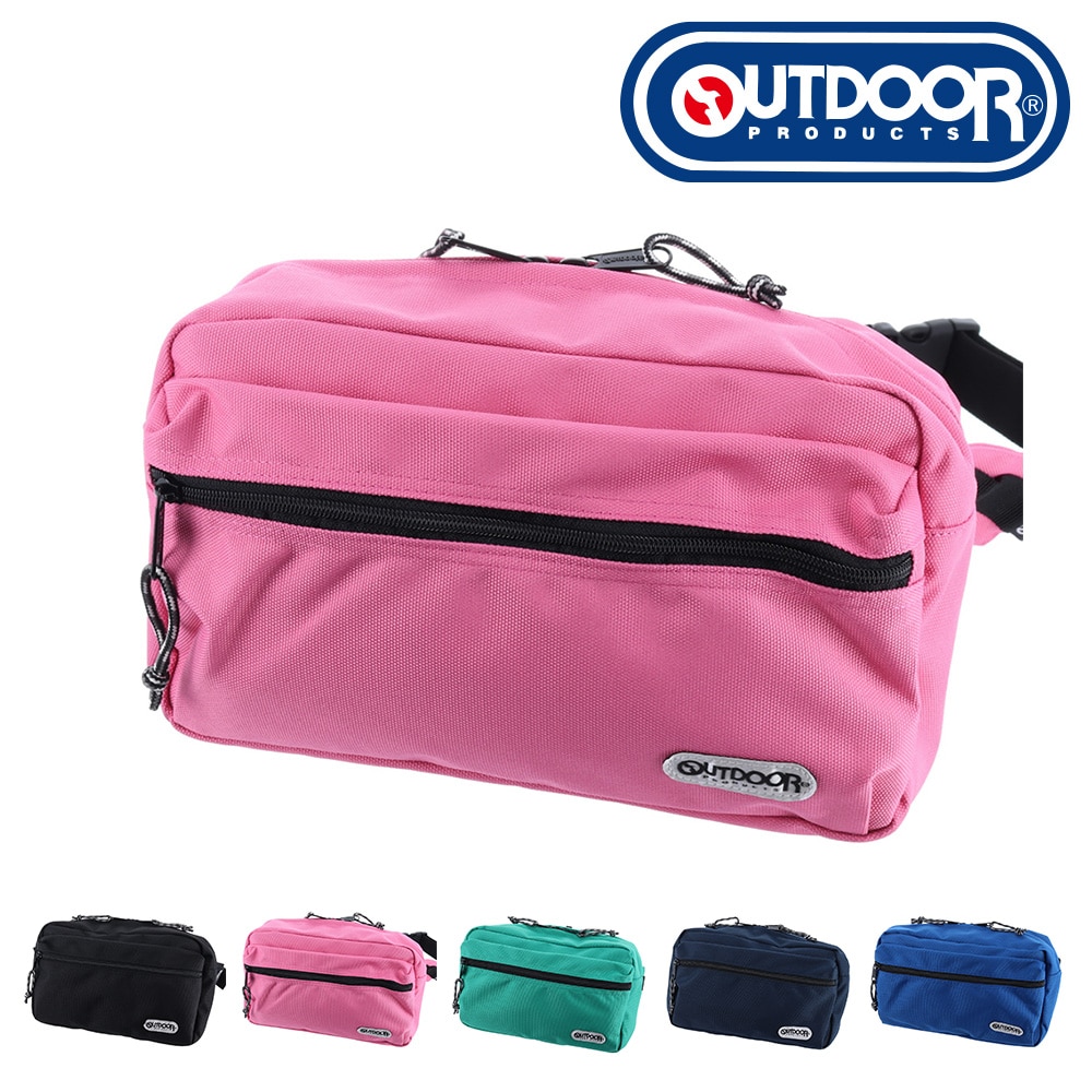 OUTDOOR PRODUCTS ミニショルダーバッグ 【コーデュラナイロン】 62319 33x36 2.ライトピンク