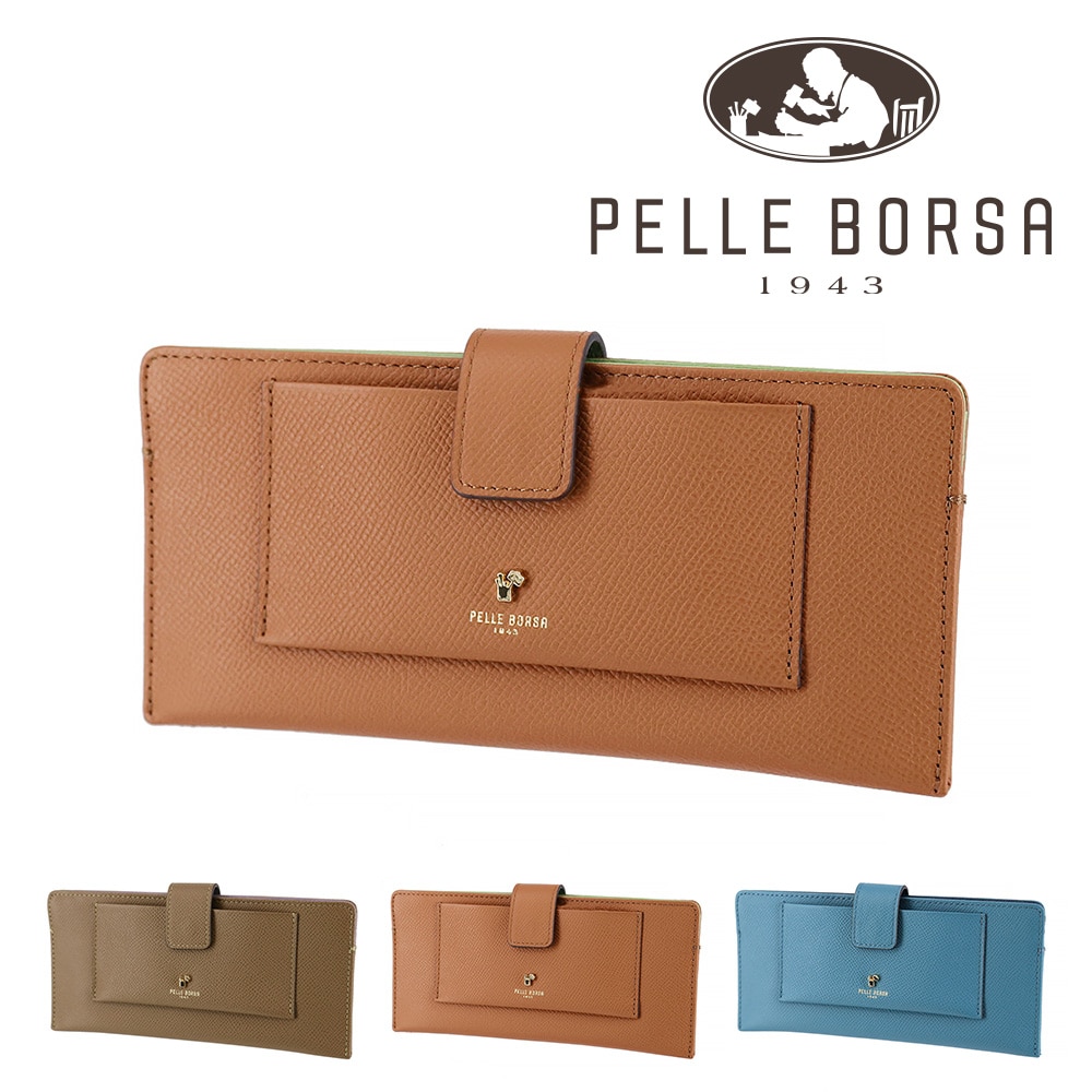 ペレボルサ PELLE BORSA フレンチカーフグッズ 長財布 203303 2.キャメル -47xca
