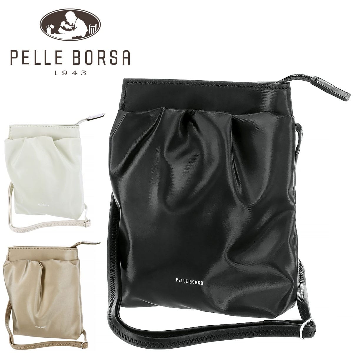 ペレボルサ PELLE BORSA ショルダーバッグ Cheers チアーズ 204681 1.ブラック 10xbl