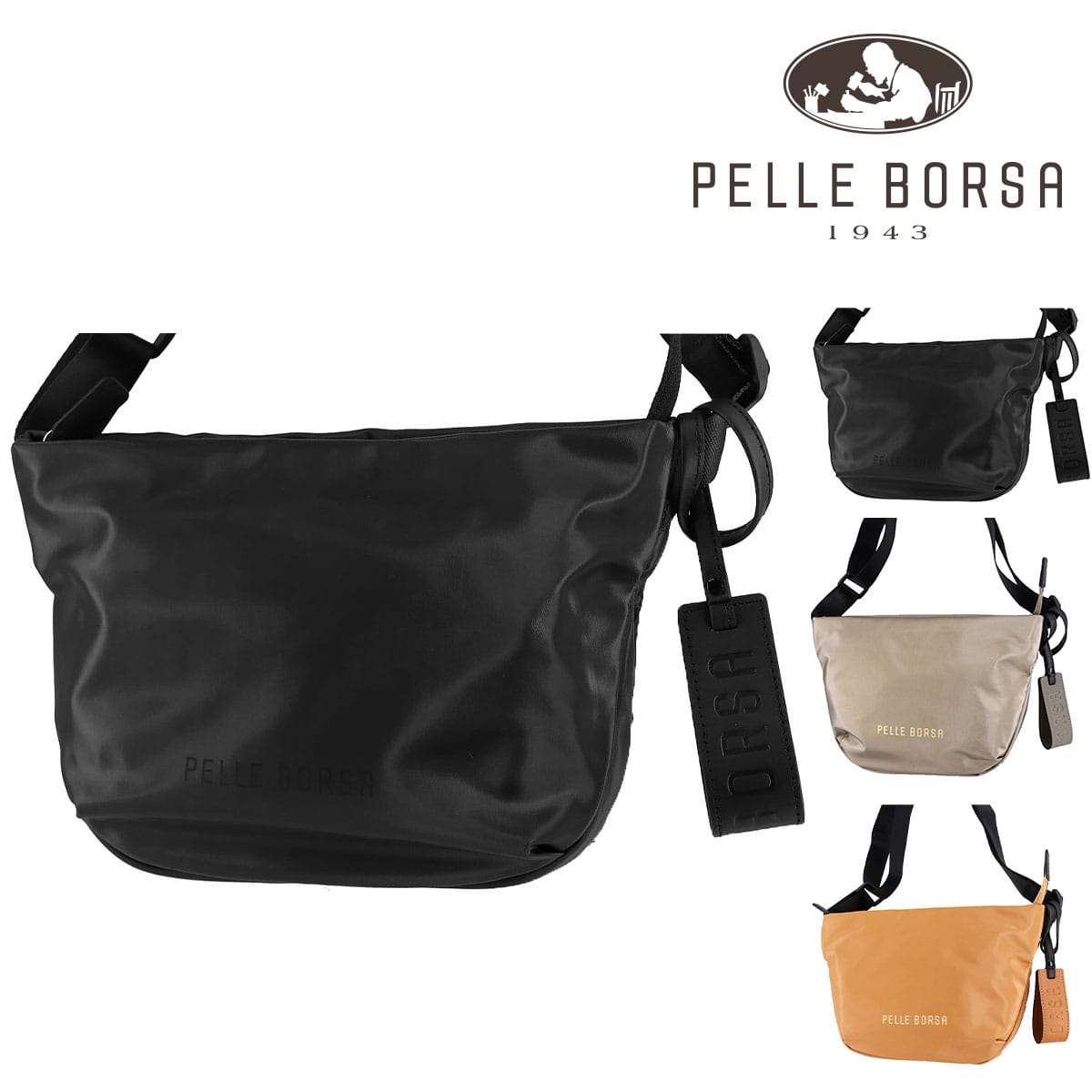 ペレボルサ PELLE BORSA チアーズ ショルダーバッグ 204686 1.ブラック 10xbl