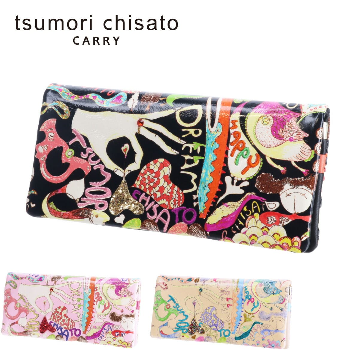 ツモリチサト 長財布 ハッピースタッフ tsumori chisato 57527 2.ベージュ 42x09