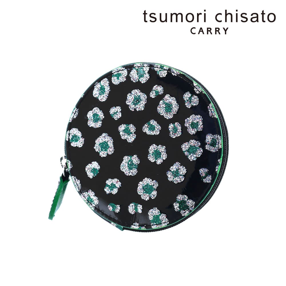 ツモリチサト tsumori chisato グリッターフラワー 小銭入れ コインケース 57855 ブラック -01