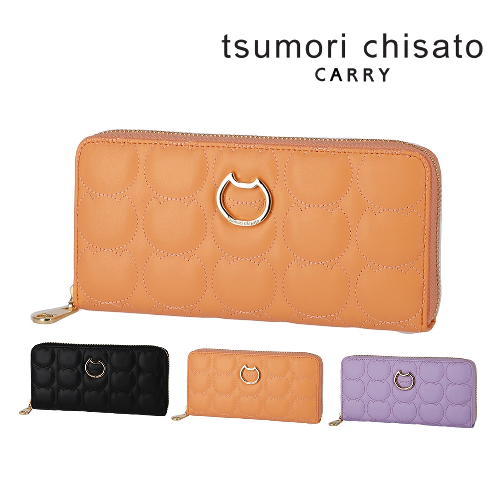 ツモリチサト 財布 小物 長財布 ラウンドファスナー 小銭入れあり 本革 tsumori chisato ラインネコ 57907 レディース 薄い スリム 送料無料 誕生日プレゼント ギフト ラッピング無料 【正規代理店】 2.オレンジ -28