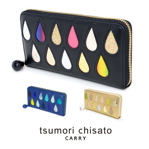 ツモリチサト tsumorichisato ラウンドファスナー長財布 【ドロップス】 57922 24x80 1.ゴールドII