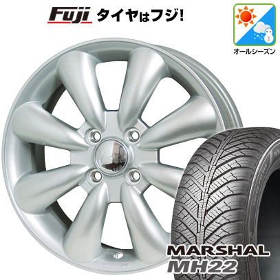 【新品 軽自動車】N-BOX タント スペーシア オールシーズンタイヤ ホイール4本セット 155/65R14 クムホ マーシャル MH22  オールシーズン(限定) ホットスタッフ ララパーム KC-8 14インチ