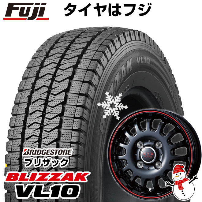 【新品 軽自動車】軽トラ 軽バン スタッドレスタイヤ ホイール4本セット 145/80R12 ブリヂストン ブリザック VL10 80/78N  ウェッズ ヴィセンテ 04 CA スズキ キャリー専用 12インチ