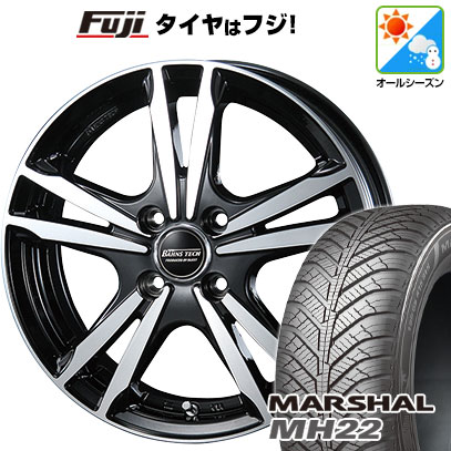 【新品 軽自動車】N-BOX タント スペーシア オールシーズンタイヤ ホイール4本セット 155/65R14 クムホ マーシャル MH22  オールシーズン(限定) ブレスト バーンズテック ジゼリスFVP 14インチ