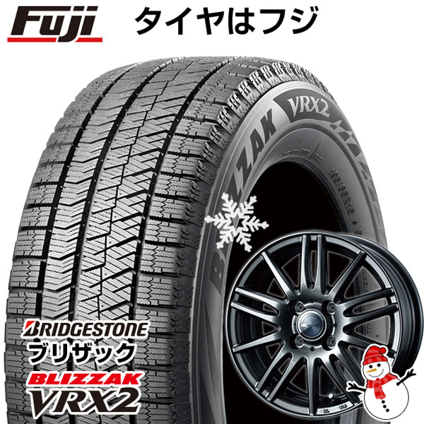 【新品 軽自動車】N-BOX タント スペーシア スタッドレスタイヤ ホイール4本セット 155/65R14 ブリヂストン ブリザック  VRX2(限定) ウェッズ ザミック ティート 14インチ