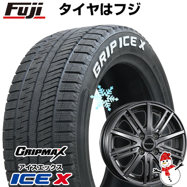 【新品 軽自動車】タフト ソリオ スタッドレスタイヤ ホイール4本セット 165/65R15 グリップマックス アイスX RWL  ホワイトレター(限定2022年製) ブリヂストン バルミナ BR10 15インチ