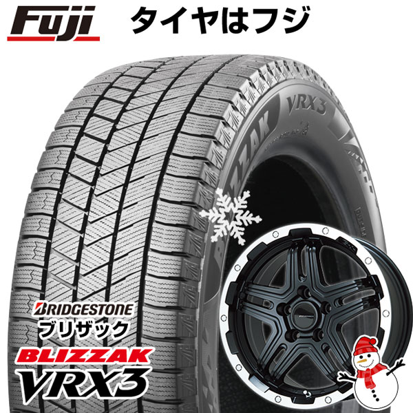 【新品国産5穴114.3車】 スタッドレスタイヤ ホイール4本セット 215/70R16 ブリヂストン ブリザック VRX3 プレミックス  グラバス-J2(マットブラック/リムポリッシュ) 16インチ