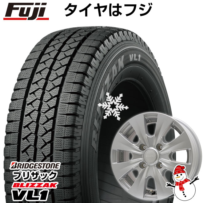 【新品】プロボックス/サクシード(160系) スタッドレスタイヤ ホイール4本セット 155/80R14 ブリヂストン ブリザック VL1  88/86N ブランドル S163 14インチ