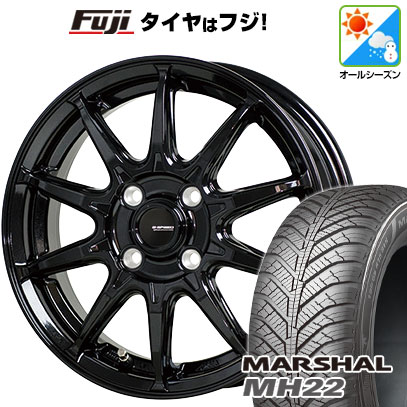 【新品 軽自動車】N-BOX タント スペーシア オールシーズンタイヤ ホイール4本セット 155/65R14 クムホ マーシャル MH22  オールシーズン(限定) ホットスタッフ ジースピード G-05 14インチ