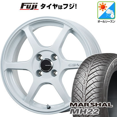 【新品 軽自動車】N-BOX タント スペーシア オールシーズンタイヤ ホイール4本セット 155/65R14 クムホ マーシャル MH22  オールシーズン(限定) レアマイスター CS-V6(ホワイト) 14インチ