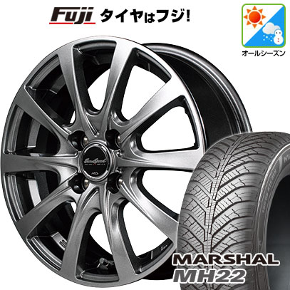 【新品 軽自動車】N-BOX タント スペーシア オールシーズンタイヤ ホイール4本セット 155/65R14 クムホ マーシャル MH22  オールシーズン(限定) MID ユーロスピード F10 14インチ