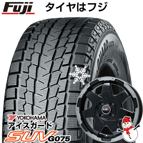 【新品国産5穴114.3車】 スタッドレスタイヤ ホイール4本セット 215/70R16 ヨコハマ アイスガード SUV G075 レアマイスター  LMG shuriken ブラック/ブラッククリアリム 16インチ