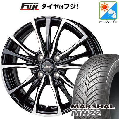 【新品 軽自動車】N-BOX タント スペーシア オールシーズンタイヤ ホイール4本セット 155/65R14 クムホ マーシャル MH22  オールシーズン(限定) ホットスタッフ クロノス CH-110 14インチ