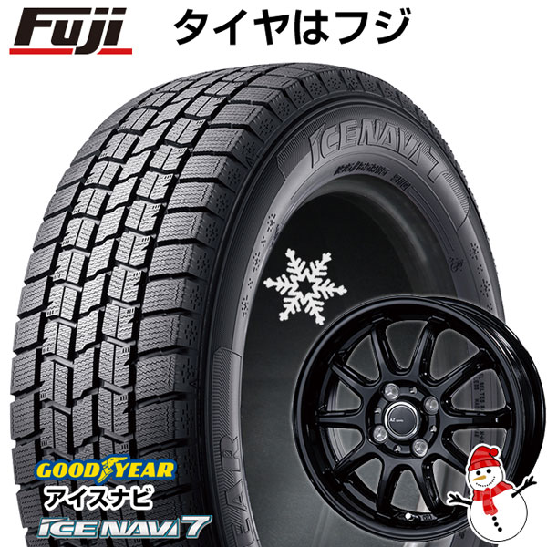 【新品 軽自動車】N-BOX タント スペーシア スタッドレスタイヤ ホイール4本セット 165/55R15 グッドイヤー ウィンター アイスナビ  7(限定) インターミラノ AZ-SPORTS RC-10 グロスブラック 15インチ