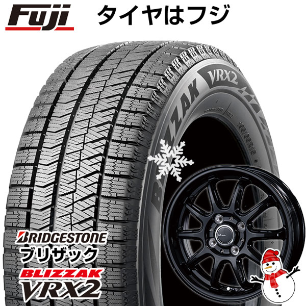 【新品 軽自動車】タフト ソリオ スタッドレスタイヤ ホイール4本セット 165/65R15 ブリヂストン ブリザック VRX2 インターミラノ  AZ-SPORTS RC-10 グロスブラック 15インチ