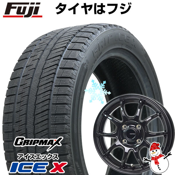 【新品 軽自動車】N-BOX タント スペーシア スタッドレスタイヤ ホイール4本セット 165/55R15 グリップマックス アイスX BSW  ブラックサイドウォール(限定2022年製) ホットスタッフ ジースピード G-06 15インチ