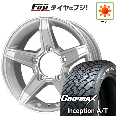 ジムニーシエラ/ジムニーノマド 夏タイヤ ホイール4本セット 215/75R15 グリップマックス インセプション A/T RWL(限定) プレミックス エステラ(シルバー/リムポリッシュ) 15インチ