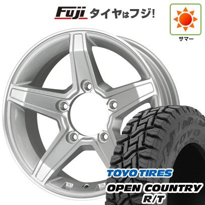 ジムニーシエラ/ジムニーノマド 夏タイヤ ホイール4本セット 195/80R15 トーヨー オープンカントリー R/T RBL プレミックス エステラ(シルバー/リムポリッシュ) 15インチ