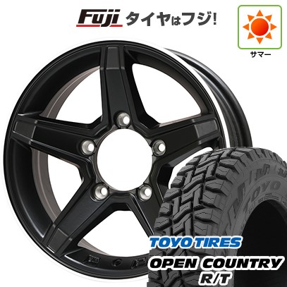 ジムニーシエラ/ジムニーノマド 夏タイヤ ホイール4本セット 195/80R15 トーヨー オープンカントリー R/T RBL プレミックス エステラ(マットブラック/リムポリッシュ) 15インチ