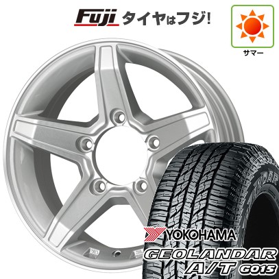 ジムニー 夏タイヤ ホイール4本セット 185/85R16 ヨコハマ ジオランダー A/T G015 WL/RBL プレミックス エステラ(シルバー/リムポリッシュ) 16インチ