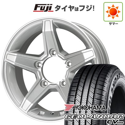 ジムニーシエラ/ジムニーノマド 夏タイヤ ホイール4本セット 195/80R15 ヨコハマ ジオランダー CV G058 プレミックス エステラ(シルバー/リムポリッシュ) 15インチ