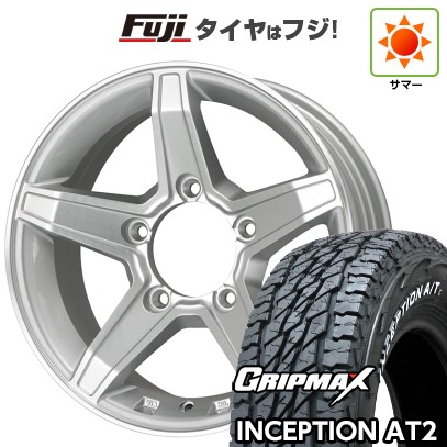 ジムニー 夏タイヤ ホイール4本セット 175/80R16 グリップマックス インセプション A/TII RWL(限定) プレミックス エステラ(シルバー/リムポリッシュ) 16インチ
