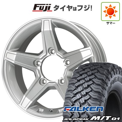 ジムニー 夏タイヤ ホイール4本セット 185/85R16 ファルケン ワイルドピーク M/T01 プレミックス エステラ(シルバー/リムポリッシュ) 16インチ