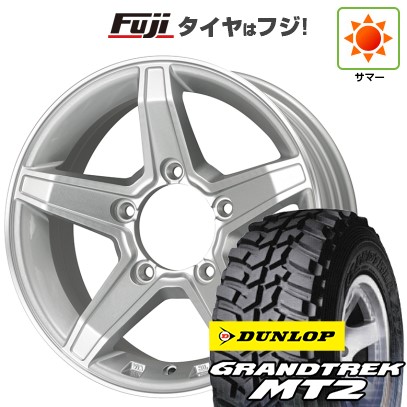 ジムニー 夏タイヤ ホイール4本セット 195/80R16 ダンロップ グラントレック MT2 プレミックス エステラ(シルバー/リムポリッシュ) 16インチ